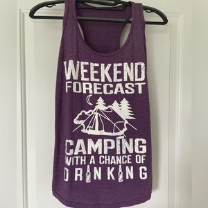 Camping tank top - funny quote